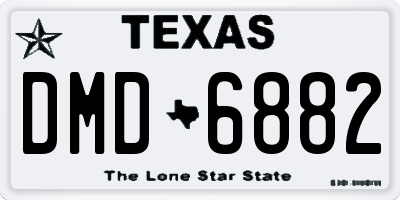 TX license plate DMD6882