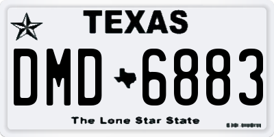 TX license plate DMD6883
