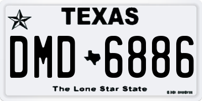 TX license plate DMD6886