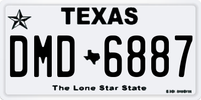 TX license plate DMD6887