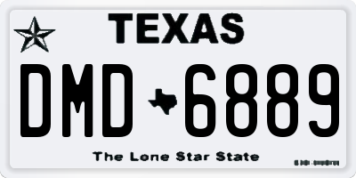 TX license plate DMD6889