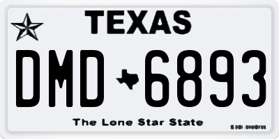 TX license plate DMD6893
