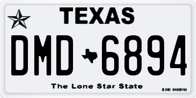 TX license plate DMD6894