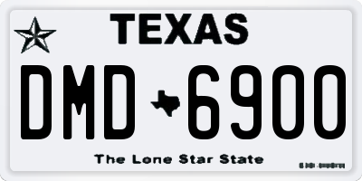 TX license plate DMD6900
