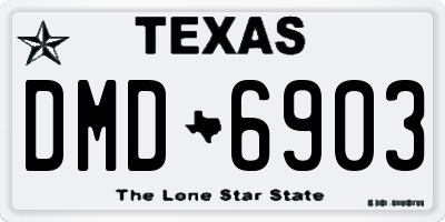 TX license plate DMD6903