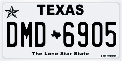 TX license plate DMD6905