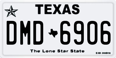 TX license plate DMD6906