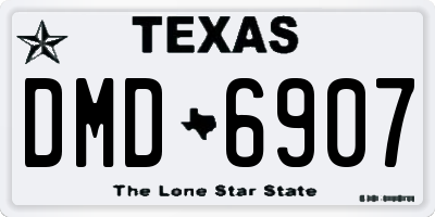 TX license plate DMD6907