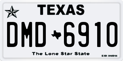 TX license plate DMD6910