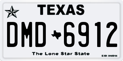 TX license plate DMD6912