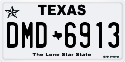 TX license plate DMD6913