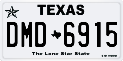 TX license plate DMD6915