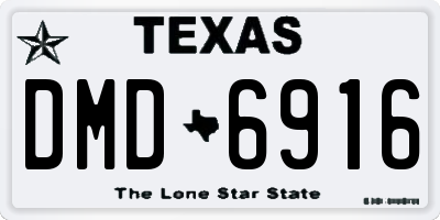 TX license plate DMD6916