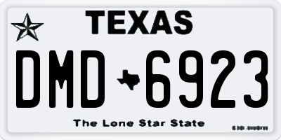 TX license plate DMD6923