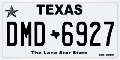 TX license plate DMD6927