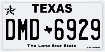 TX license plate DMD6929