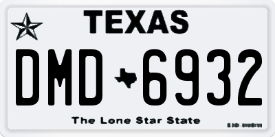 TX license plate DMD6932