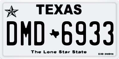 TX license plate DMD6933