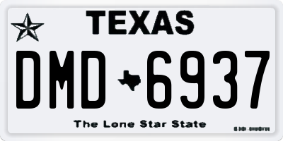 TX license plate DMD6937