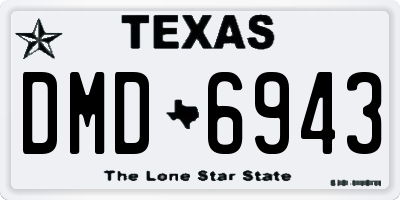 TX license plate DMD6943