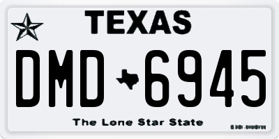TX license plate DMD6945