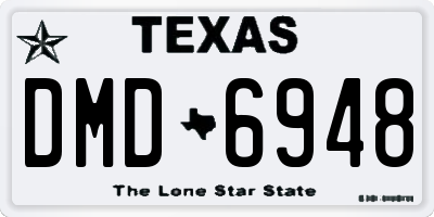 TX license plate DMD6948
