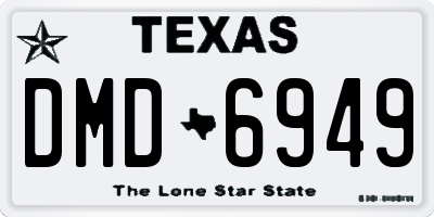 TX license plate DMD6949