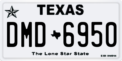 TX license plate DMD6950