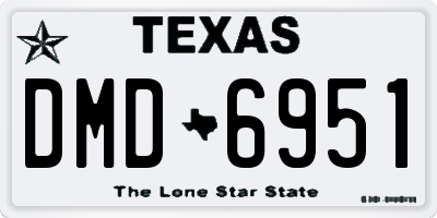 TX license plate DMD6951