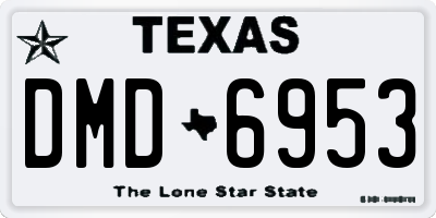 TX license plate DMD6953