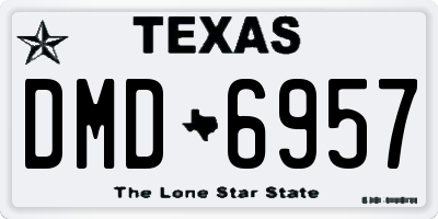 TX license plate DMD6957