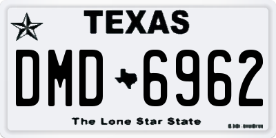 TX license plate DMD6962