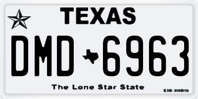 TX license plate DMD6963