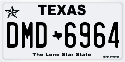 TX license plate DMD6964