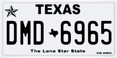 TX license plate DMD6965