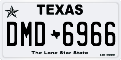 TX license plate DMD6966