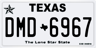 TX license plate DMD6967