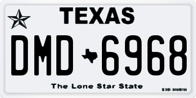 TX license plate DMD6968