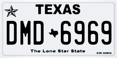 TX license plate DMD6969