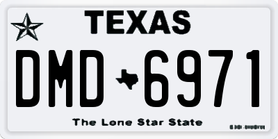 TX license plate DMD6971