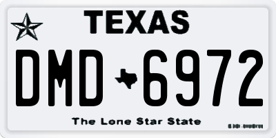 TX license plate DMD6972