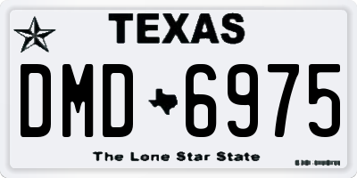 TX license plate DMD6975