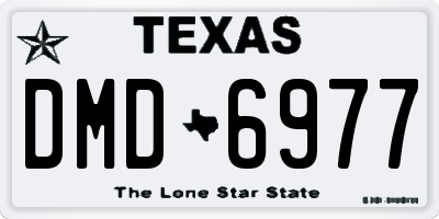 TX license plate DMD6977