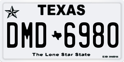 TX license plate DMD6980