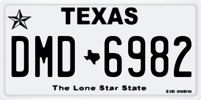TX license plate DMD6982