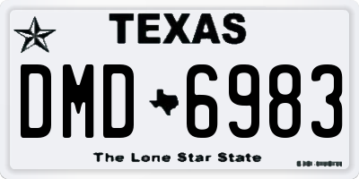 TX license plate DMD6983