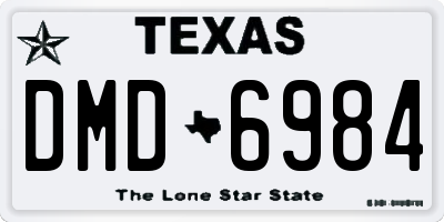 TX license plate DMD6984