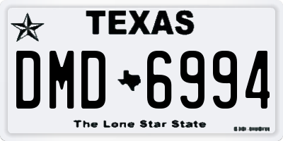 TX license plate DMD6994