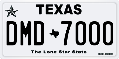 TX license plate DMD7000