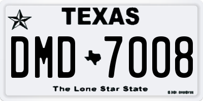 TX license plate DMD7008